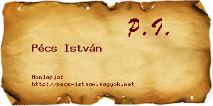Pécs István névjegykártya