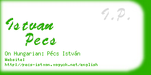 istvan pecs business card