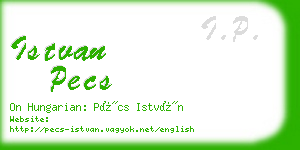istvan pecs business card